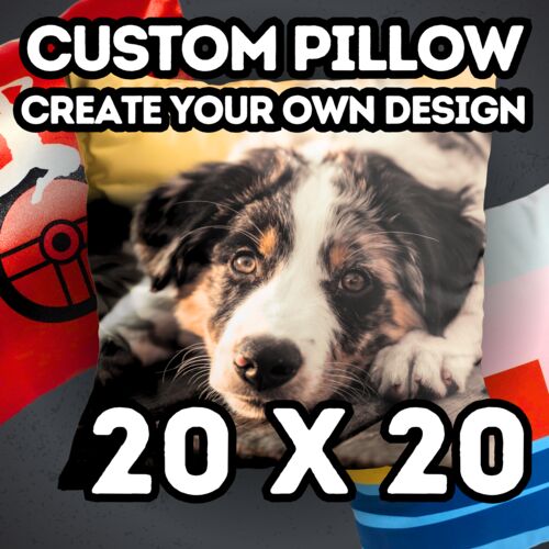 Custom Dye Sub 20" x 20" Throw Pillow Thumbnail