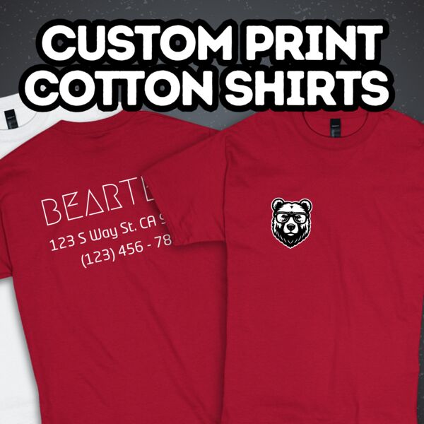 Custom Print Cotton T-Shirt DTFSSRT Custom Print Cotton T-Shirt Thumbnail