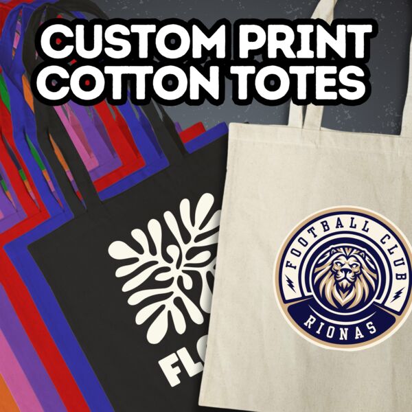 Custom Print Cotton Tote Bag DTFCTOTE Custom Print Cotton Tote Bag Thumbnail