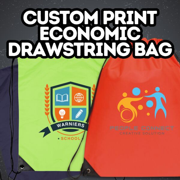 Custom Print Economic Drawstring Bag EDS Custom Print Economic Drawstring Bag Thumbnail