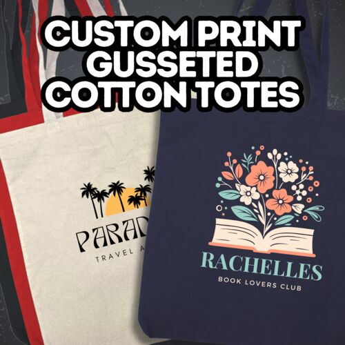 Custom Print Guesseted Cotton Tote Bag Thumbnail