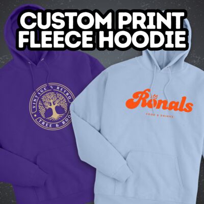 Custom Print Fleece Hoodie Thumbnail
