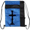 Custom Print Color Block Drawstring Backpack Thumbnail