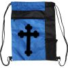 Custom Print Color Block Drawstring Backpack Thumbnail