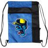 Custom Print Color Block Drawstring Backpack Thumbnail
