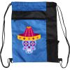 Custom Print Color Block Drawstring Backpack Thumbnail