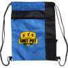 Custom Print Color Block Drawstring Backpack Thumbnail