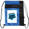 Custom Print Color Block Drawstring Backpack Thumbnail