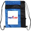 Custom Print Color Block Drawstring Backpack Thumbnail