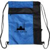 Custom Print Color Block Drawstring Backpack Thumbnail