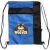 Custom Print Color Block Drawstring Backpack Thumbnail