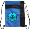Custom Print Color Block Drawstring Backpack Thumbnail
