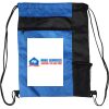 Custom Print Color Block Drawstring Backpack Thumbnail