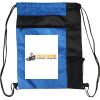 Custom Print Color Block Drawstring Backpack Thumbnail