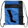 Custom Print Color Block Drawstring Backpack Thumbnail