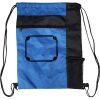 Custom Print Color Block Drawstring Backpack Thumbnail