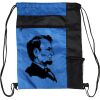 Custom Print Color Block Drawstring Backpack Thumbnail