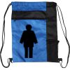 Custom Print Color Block Drawstring Backpack Thumbnail