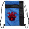 Custom Print Color Block Drawstring Backpack Thumbnail
