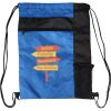 Custom Print Color Block Drawstring Backpack Thumbnail