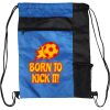 Custom Print Color Block Drawstring Backpack Thumbnail