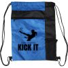 Custom Print Color Block Drawstring Backpack Thumbnail
