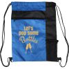 Custom Print Color Block Drawstring Backpack Thumbnail