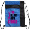 Custom Print Color Block Drawstring Backpack Thumbnail